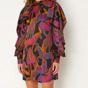 NWT Farm Rio Wild Horses Mini Dress